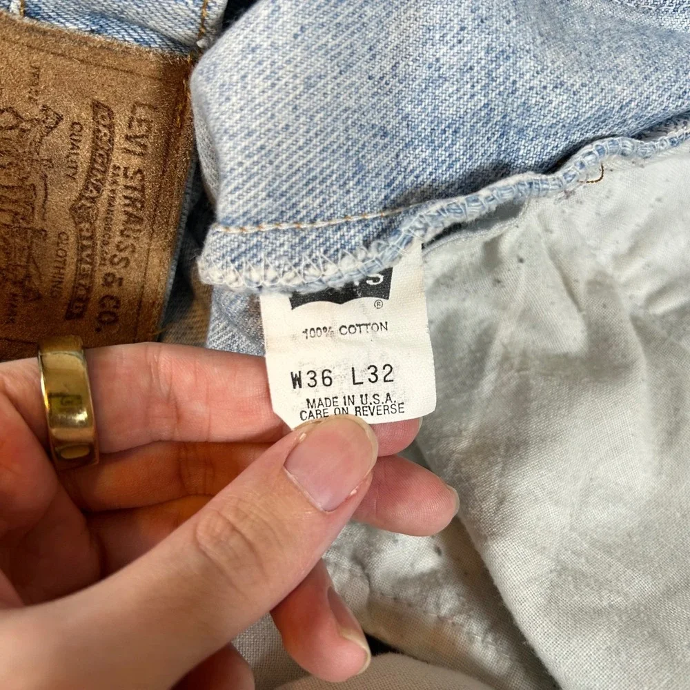 Vintage Levis 540 Relaxed Jeans Mens 36x32 Fit 35x31 Straight Leg USA 1990 Faded